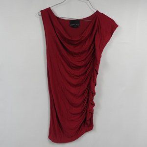 L754 Cynthia Rowley Fuchsia Ruffle Tank